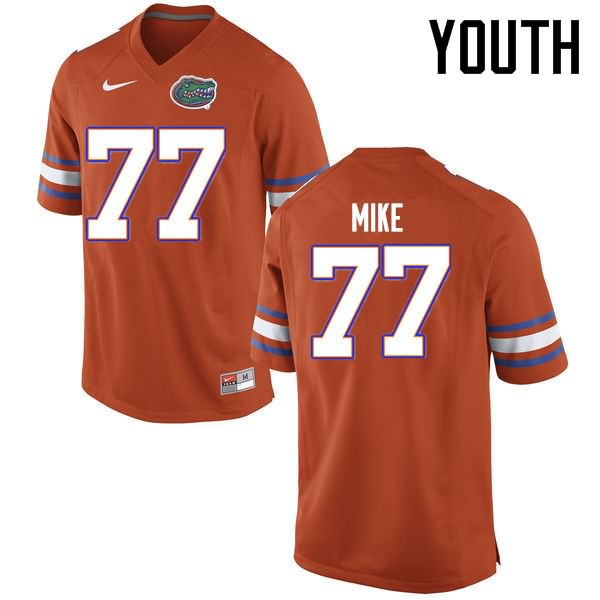 NCAA Florida Gators Andrew Mike Youth #77 Nike Orange Stitched Authentic College Football Jersey FFG4764ZW